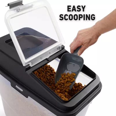 Product Mighty Tuff Dog Food Storage Container, Up to 36 lbs, with Portion Scoop, BPA Free Airtight