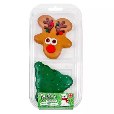 Product Molly's Barkery Dog Treats -  Reindeer & Tree Cookies, 2 CT