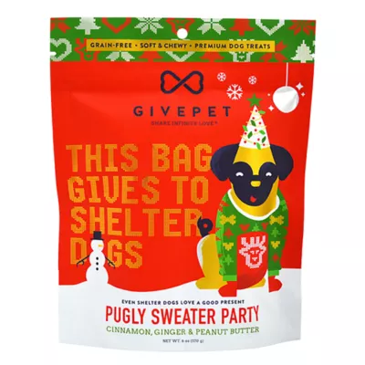 Product GivePet Dog Treats - Pugly Sweater Party 6 oz