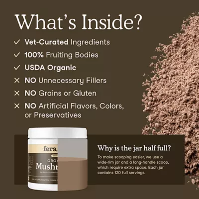Product  Fera Pets Immune Support Mushroom Blend for Dogs and Cats