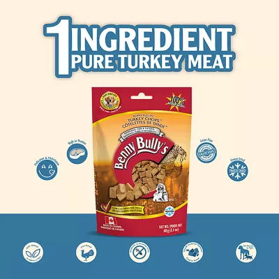 Product Benny Bully's Dog Treats - Turkey Chops, 60g/ 2.1oz