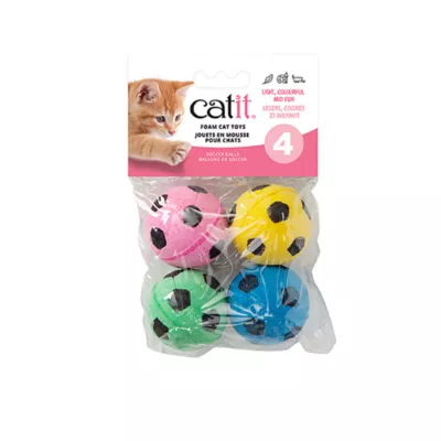 Product Catit Cat Toys - Foam Soccer Balls, 4-pack