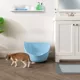 Product IRIS, Flexi Cat Litter Pan with Handles and Pour Spout, Blue