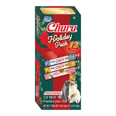 Product Inaba Churu Cat Treat - Holiday Variety Pack, 12 Count, 6 OZ