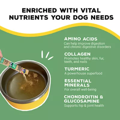 Product Brutus Bone Broth On The Go Hip & Joint Powder Adult Dog Food Topper - Chicken