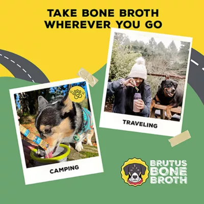 Product Brutus Bone Broth On The Go Hip & Joint Powder Adult Dog Food Topper - Chicken