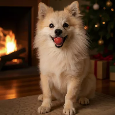 Product Playology Holiday Grandma's Gravy Scented Squeaky Chew Ball Dog Toy, Small, 3 Pack