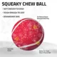 Product Playology Holiday Grandma's Gravy Scented Squeaky Chew Ball Dog Toy, Jumbo