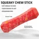 Product Playology Holiday Grandma's Gravy Scented Squeaky Chew Stick Dog Toy, Medium