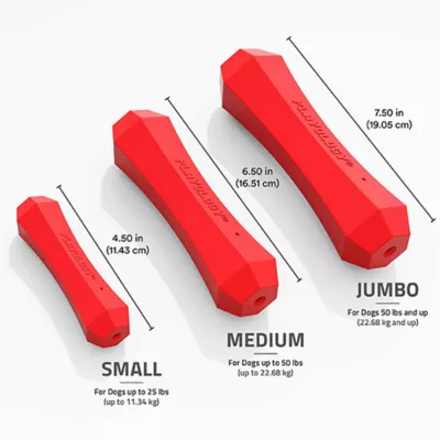 Product Playology Holiday Grandma's Gravy Scented Squeaky Chew Stick Dog Toy, Medium