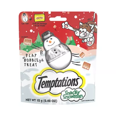 Product Temptations Cat Treats - Snacky Snowman, 0.42 OZ