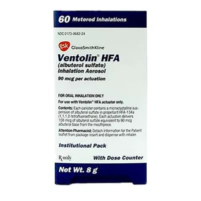 Product Ventolin HFA Inhalation Aerosol -  90 mcg, 8 gm