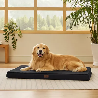 Product Bedsure® Orthopedic Waterproof Dog Bed with Sherpa & Oxford Fabric Removable Cover & Egg Crate Foam