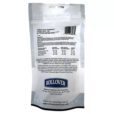 Product Rollover Dog Chews - Turkey and Cranberry Combo Pack, 0.42 lb