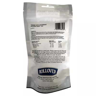 Product Rollover Dog Chew - Turkey and Cranberry Stuffed Hoof, 1pk