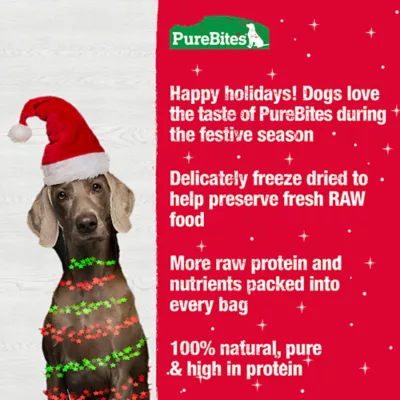 Product PureBites Holiday Freeze Dried Dog Treats, Turkey & Sweet Potato, 71g 2.5oz, Mid size