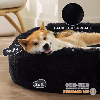 Product Bedsure® Calming Dog Bed-Fluffy Plush Faux Fur Anti-Slip Donut Dog & Cat Bed