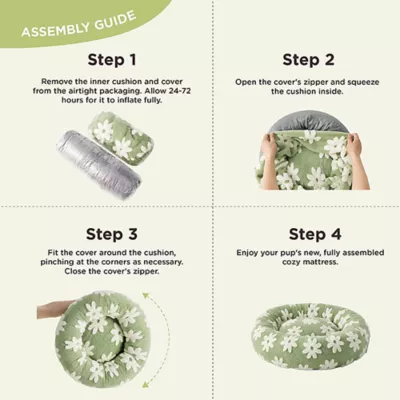 Product Lesure® Cute Donut Pet Bed for Dogs & Cats - Flower