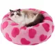 Product Lesure® Cute Donut Pet Bed for Dogs & Cats - Pink Hearts