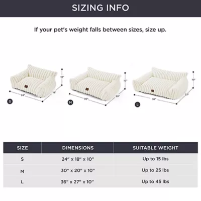 Product Bedsure® Pet Sofa Bed - Fluffy Dog Bed & Cat Couch with Removable Washable Cover