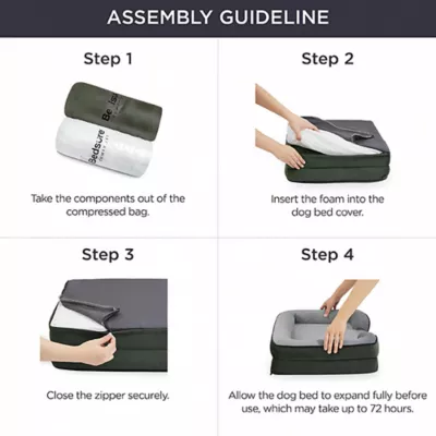 Product Bedsure® Orthopedic Bolster Dog Sofa Bed, Washable Large Dog Bed Waterproof