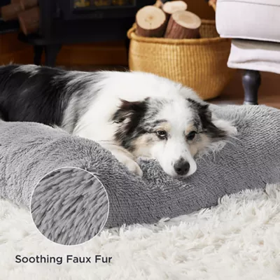 Product Bedsure® Plush Calming Crate Dog Bed, Washable