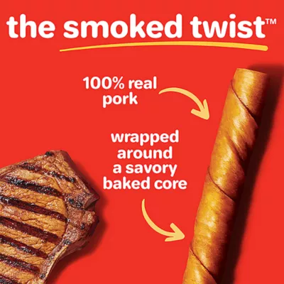 Product Hartz Oinkies Smoked Twists Rawhide-Free All Life Stages Dog Treats - Smoked Pork 10 ct 20 OZ