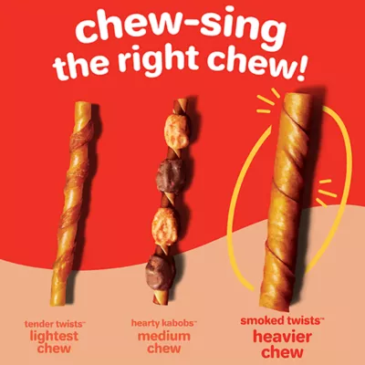 Product Hartz Oinkies Smoked Twists Rawhide-Free All Life Stages Dog Treats - Smoked Pork 10 ct 20 OZ