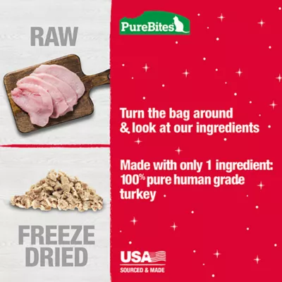 Product PureBites Freeze Dried Cat Treats - Holiday, Turkey, 0.81 OZ