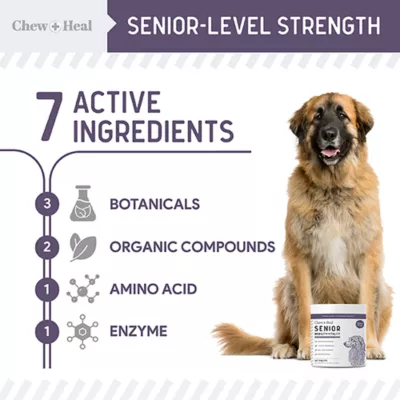 Product Chew + Heal Senior Advanced Mobility + Vitality Flavored Supplement Tablets for Dogs