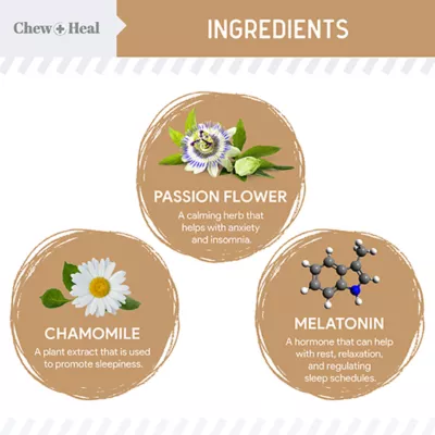 Product Chew + Heal Anxiety + Stress Calming Supplement Peanut Butter Flavor Soft Chews for Dogs