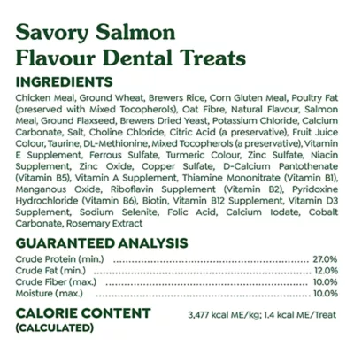 Product Greenies Adult Cat Dental Treats, Dental Care, Natural - Salmon Flavour