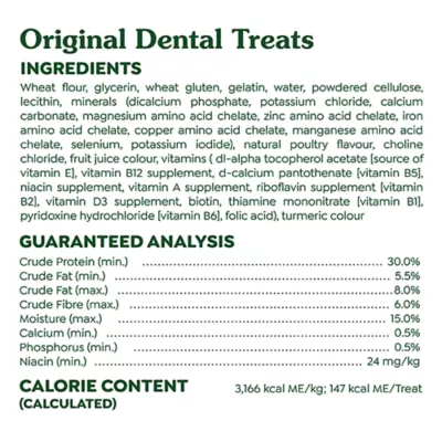 Product Greenies Adult Teenie Dog Dental Treats - Natural, Oral Health, Original Flavour