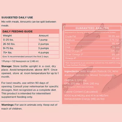 Product Chew + Heal MSC-Certified Sustainable Wild-Caught Alaskan Salmon Oil with Pump