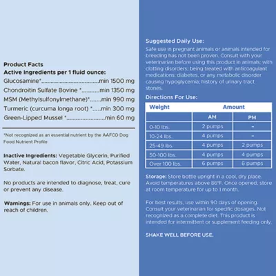 Product Chew + Heal Senior Advanced Liquid Hip & Joint Supplement for Dogs with Pump