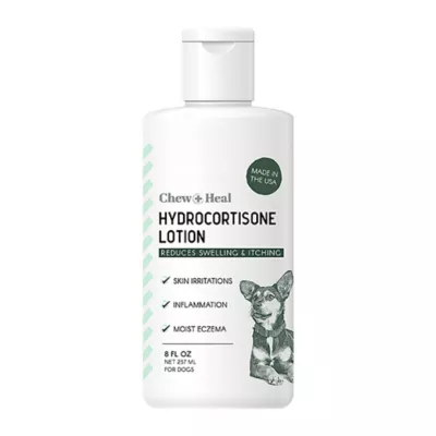 Product Chew + Heal Hydrocortisone Skin Lotion Anti-Itch First Aid Essential for Dogs