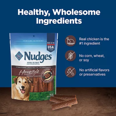 Product Blue Buffalo® Nudges Homestyle All Life Stages Dog Treats - Chicken & Pork Sausage