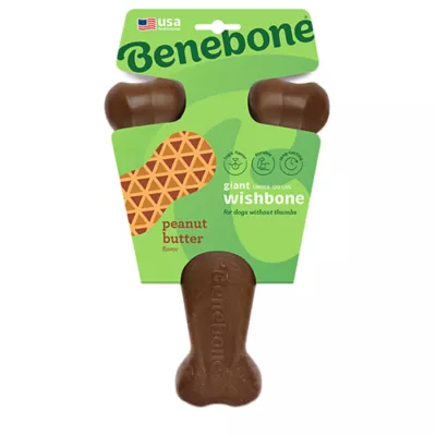Product Benebone® Wishbone Dog Chew Giant Toy- Bacon, Chicken or Peanut Flavor
