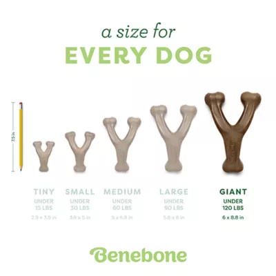 Product Benebone® Wishbone Dog Chew Giant Toy- Bacon, Chicken or Peanut Flavor