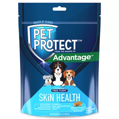 Product Pet Protect Skin Health Supplement for Dogs, Soft Chews, 60 Count