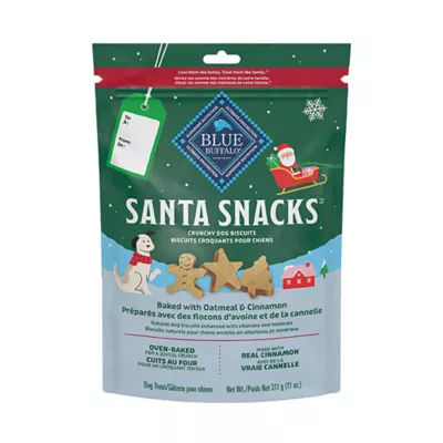 Product Blue Buffalo Santa Snacks Crunchy Dog Biscuits - Oatmeal & Cinnamon, 311g
