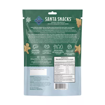 Product Blue Buffalo Santa Snacks Crunchy Dog Biscuits - Oatmeal & Cinnamon, 311g
