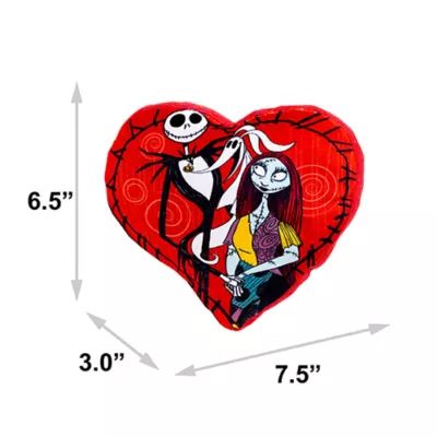 Product Buckle-Down NBC Jack & Sally Heart Plush Dog Toy