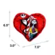 Product Buckle-Down NBC Jack & Sally Heart Plush Dog Toy