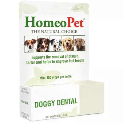 Product HomeoPet Doggy Dental Dog Supplement, 15 ml bottle