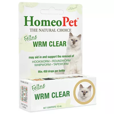 Product HomeoPet Feline Worm Clear Cat Supplement, 15 ml bottle