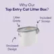 Product Litter Genie, Top Entry Enclosed Cat Litter Box with Scoop, White/Gray