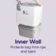 Product Litter Genie, Premium Top Entry Cat Litter Box with Scoop, White/Gray