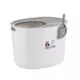Product Litter Genie, Round Top Entry Cat Litter Box with Scoop, White/Gray