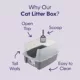 Product Litter Genie, Open Top Cat Litter Box with Scoop, Gray